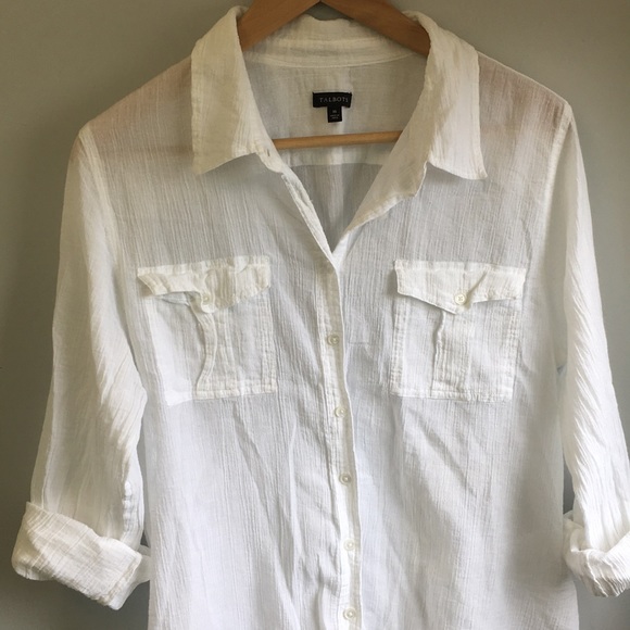Talbots Tops - Talbots Crinkle Gauze Shirt